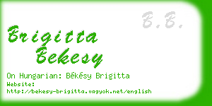 brigitta bekesy business card