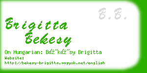 brigitta bekesy business card